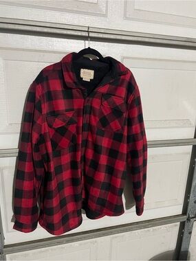 Boston Traders Red and Black Buffalo Plaid Shirt Jacket